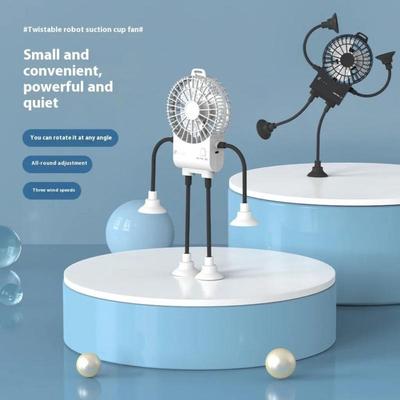 Octopus Suction Cup Mini USB Fan: Silent for Office, Dorm, Kitchen, and Desktop Use