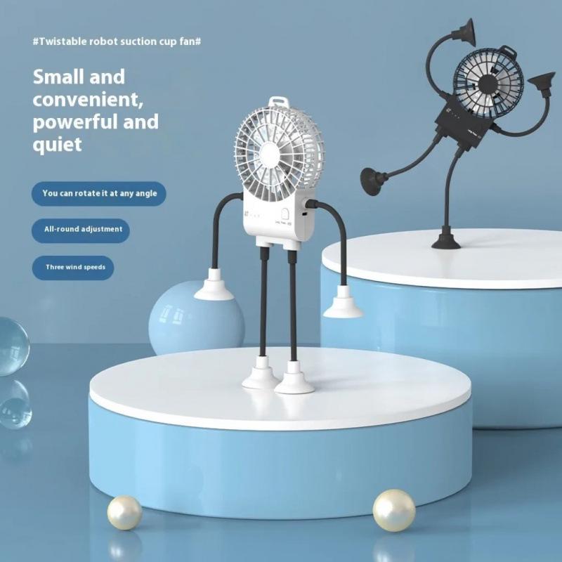Octopus Suction Cup Mini USB Fan: Silent for Office, Dorm, Kitchen, and Desktop Use