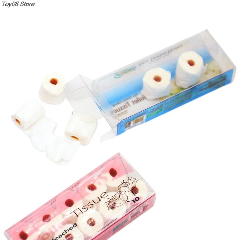 1/12 Dollhouse Miniature Paper Towel Roll Model Roll Of Tissue Home Decor Toy Doll House Toilet Accessor Kids Pretend Play Toys