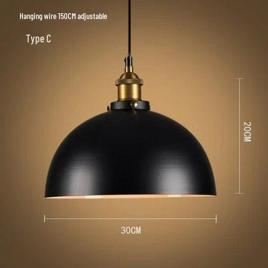 American Retro Wrought Iron Pendant Lamp for Restaurants and Bars
