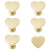 Elegant Cabinet Pulls Heart Shaped Knobs Anti-Tarnish Treatment Decorative Furniture Knobs Easy Installation Screws For Closets