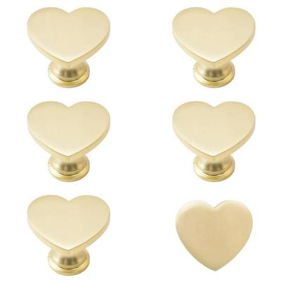 Elegant Cabinet Pulls Heart Shaped Knobs Anti-Tarnish Treatment Decorative Furniture Knobs Easy Installation Screws For Closets