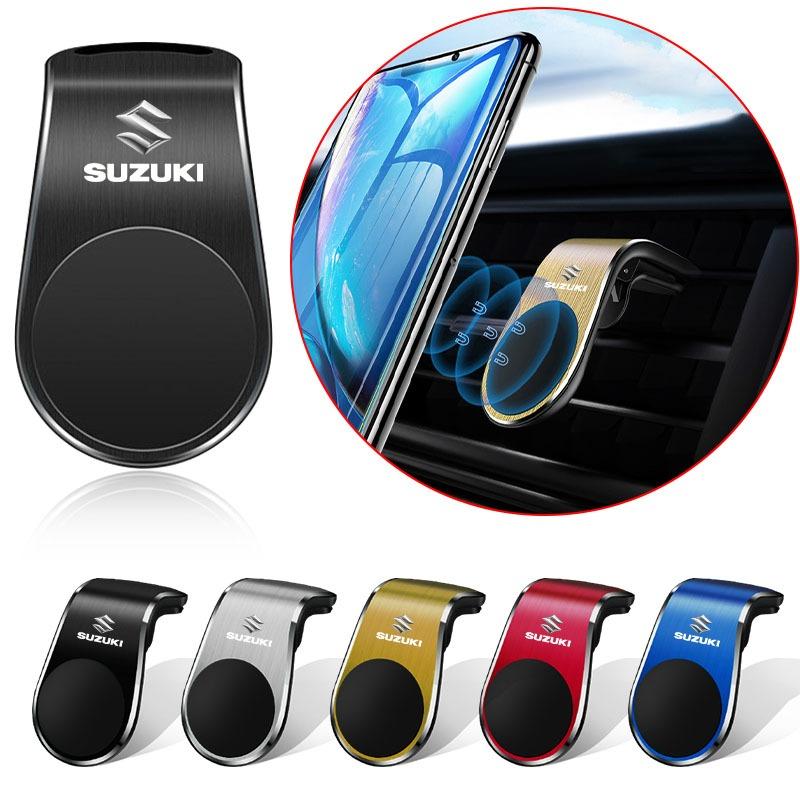 1x Car Magnetic L-shaped Car Dedicated GPS Phone Holder Emblem for Suzuki Swift SX4 Samurai Sport Jimny Grand Vitara Alto GW250 Splash Swace
