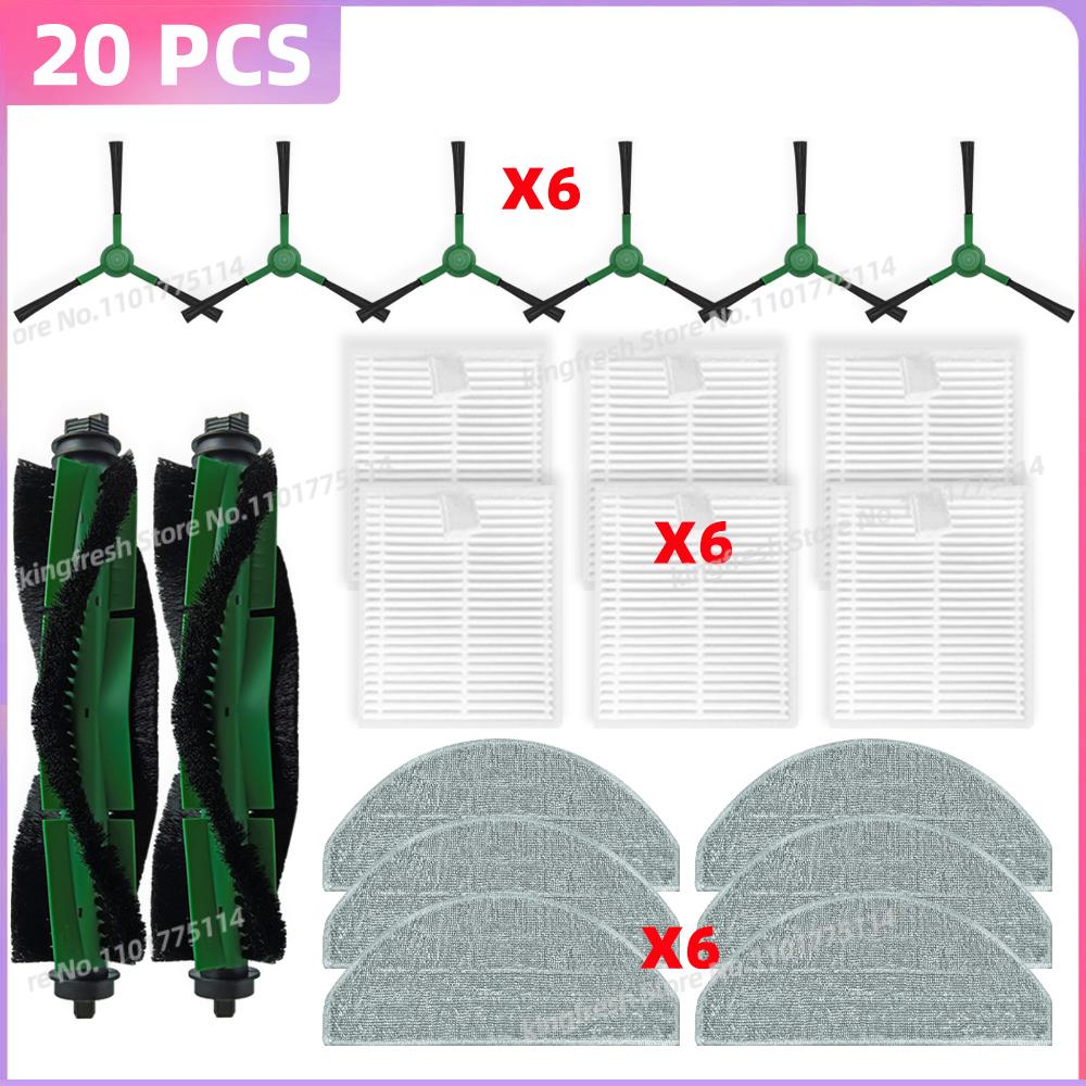 Fit For iRobot Roomba Combo Essential/ 2 Essential, Vac 2 Essential, 104 / 105 Combo Parts Main Side Brush Bag Filter Mop Cloth