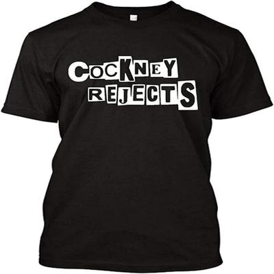 PizzaFaners Cockney Rejects Oi ! Męska koszulka Punk Rock z grafiką Unisex Czarna koszulka