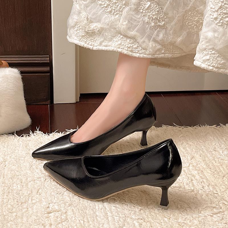 Women Sandals Pointed Toe High Heels Shoes Summer Loafers Shallow 2025 Trend Office Pumps Brand Dress Zapatos De Mujer