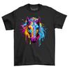 Horse Head Paint Drip Design - Trot In Style! Funny T-Shirt Mens Womens Tees Top, Unisex Printed Desi