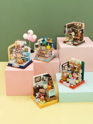 DIY Cabin Decoration, 3D Handmade Small House, Assembled Creative Model, Model House, Creative Birthday Gift