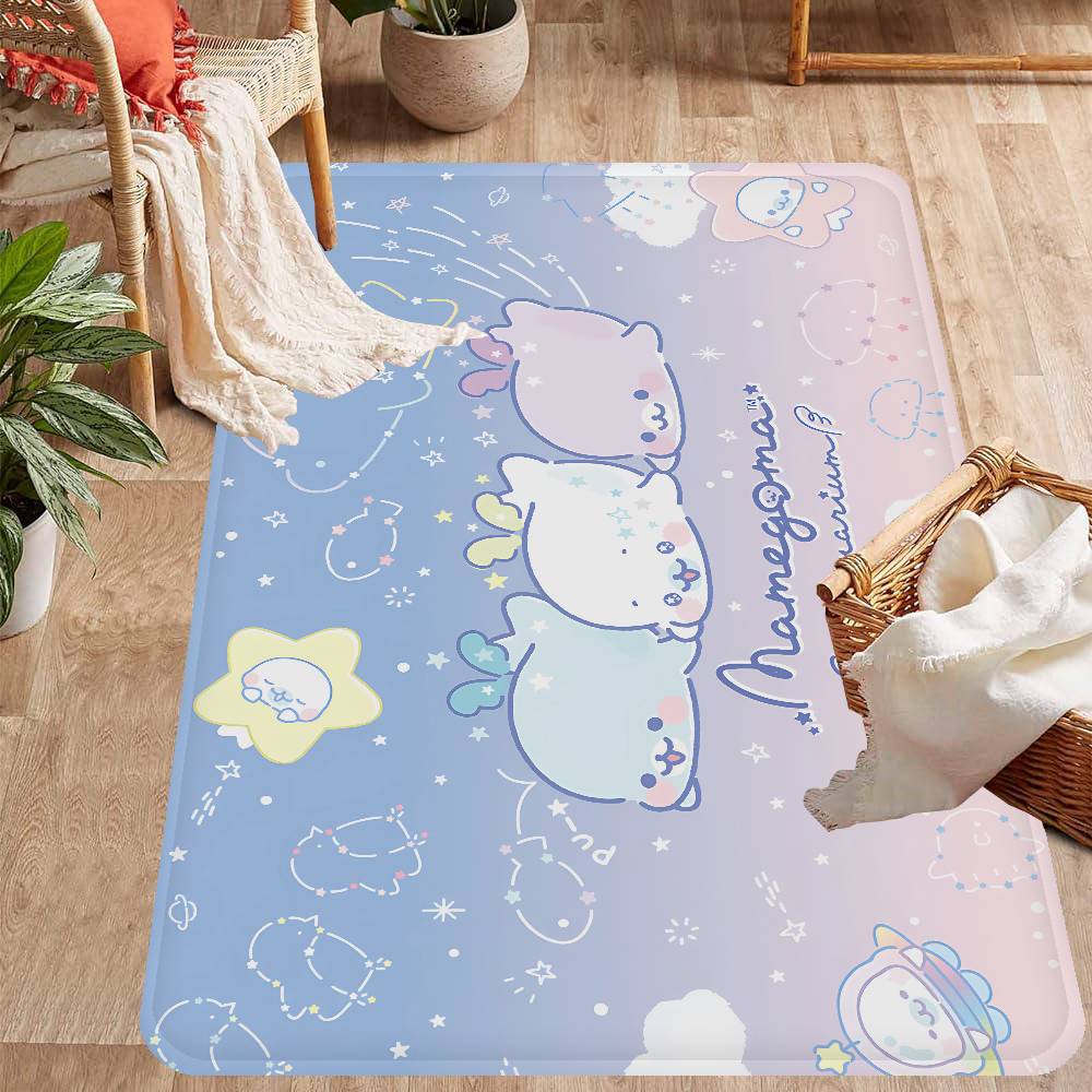 Cute Mamegoma Room Mats Anti-slip Absorb Water Long Strip Cushion Bedroon Mat Household Carpets