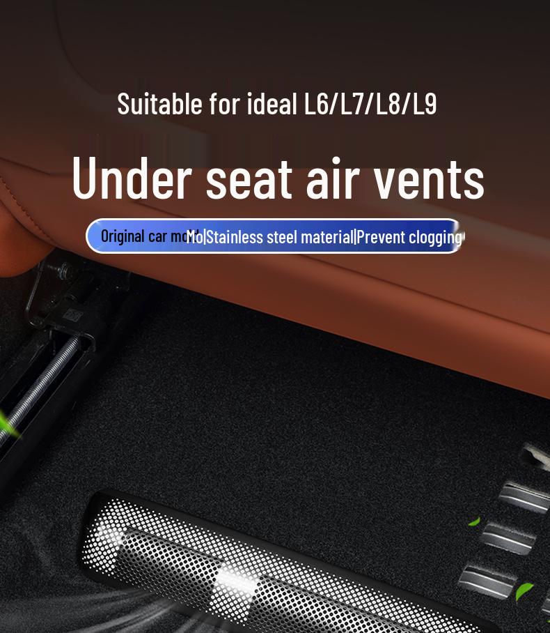 Rear Row Air Outlet Dustproof Net for Ideal L6-L9 Seats - Decorative Protective Cover