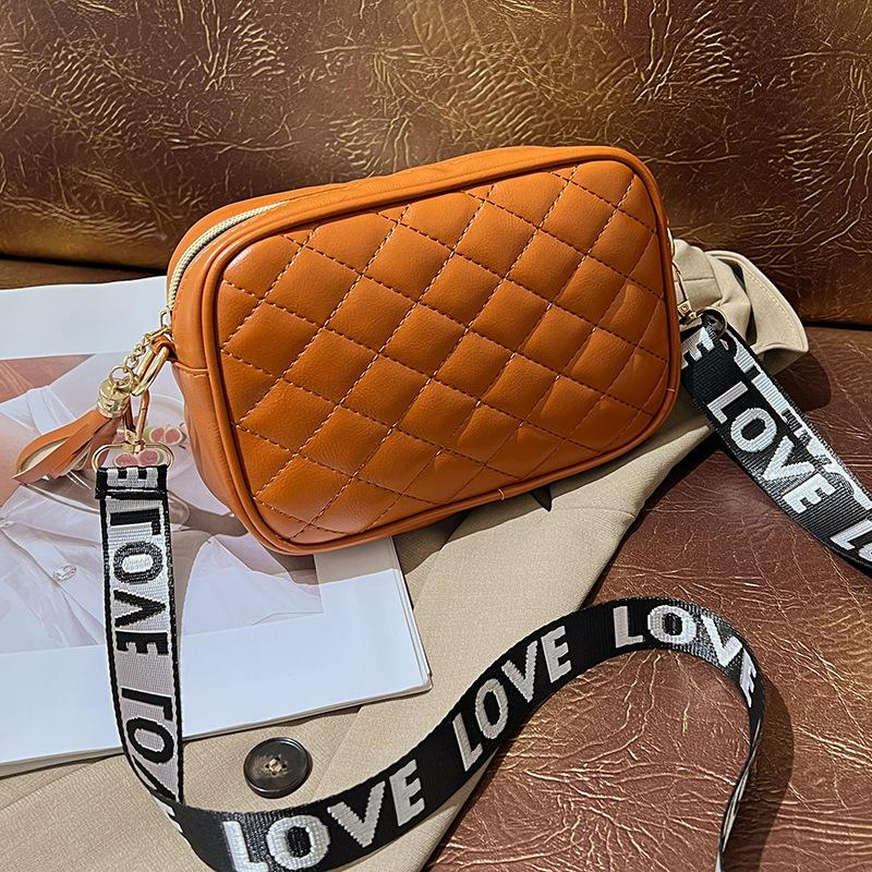 Small Square Bag New Shoulder Bag Women's Small Bag Texture Embroidered Bag