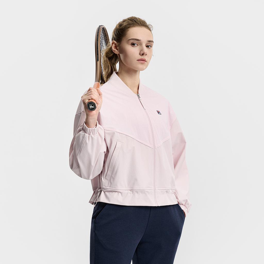 Fila Tennis Fashion Minimalist Sports Casual Comfortable Versatile Woven Jacket Women jackets Dusty-Pink A11W613702FPK