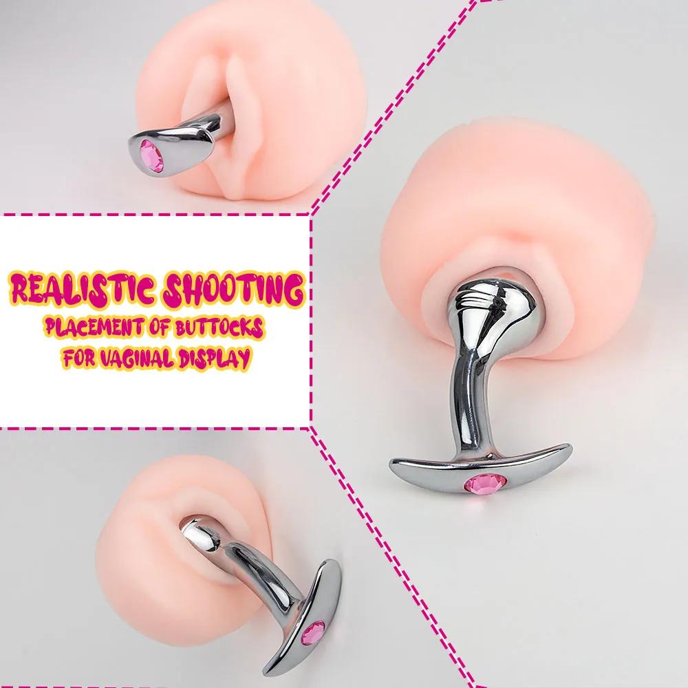 3 Mărimi Metal Inoxidabil Dop Anal Fără Vibrații/Vibrator Stimulator Anal Jucării Sexuale Anale pentru Femei Bărbați Masturbator