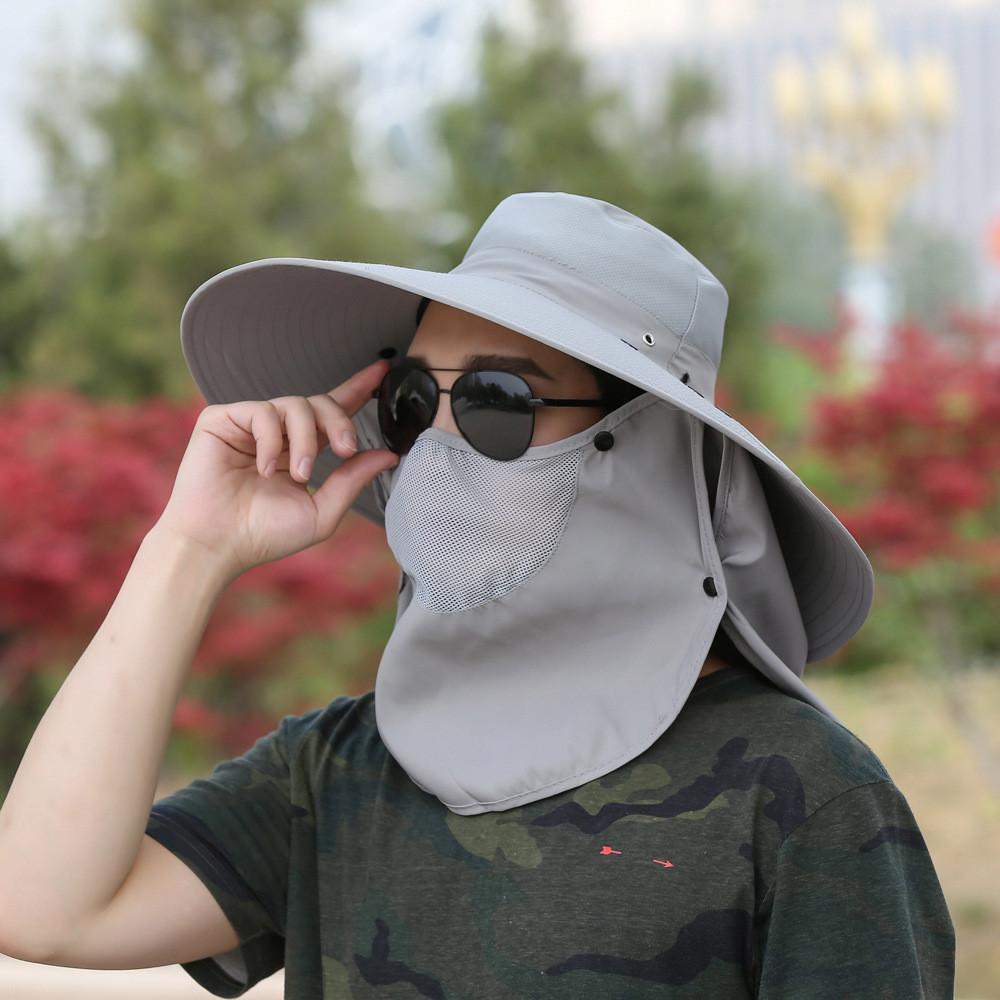 Klassischer Flacher Sonnenhut Mit Großem Schirm Und Sonnenschutz Für Herren Sommerliche Outdoor-Kleidung