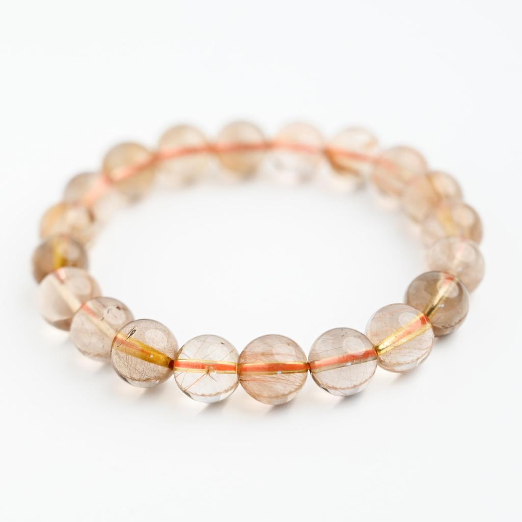 Eigado Jewelry Town Shosenkyo Rutilated Quartz 10mm 16cm Wrist Limited Natural Power Bracelet, Stone, Circumference, One-of-a-Kind, Edition, Stone,