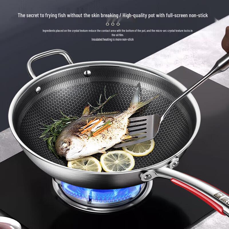 KOBACH 32cm Antihaft-Edelstahl-Wok