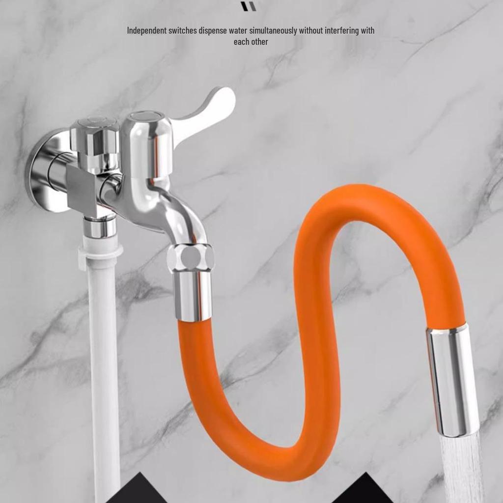 Universal Silicone Rotating Faucet Extender: Anti-Splash, Flexible, and Adjustable Hose