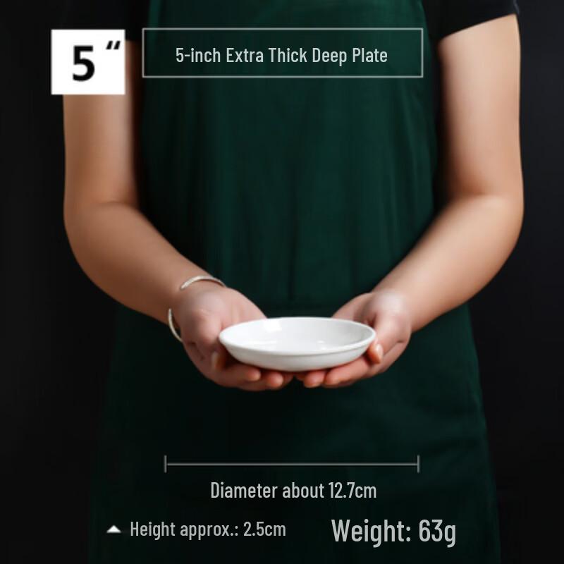 A5 Melamine White Round Deep Plate