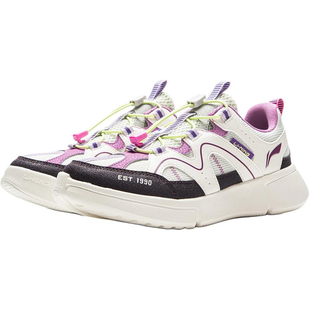 Li Ning Kids Comfortable Versatile Low-Top Casual Shoes Kids sneaker Light-Purple YKCV207-2