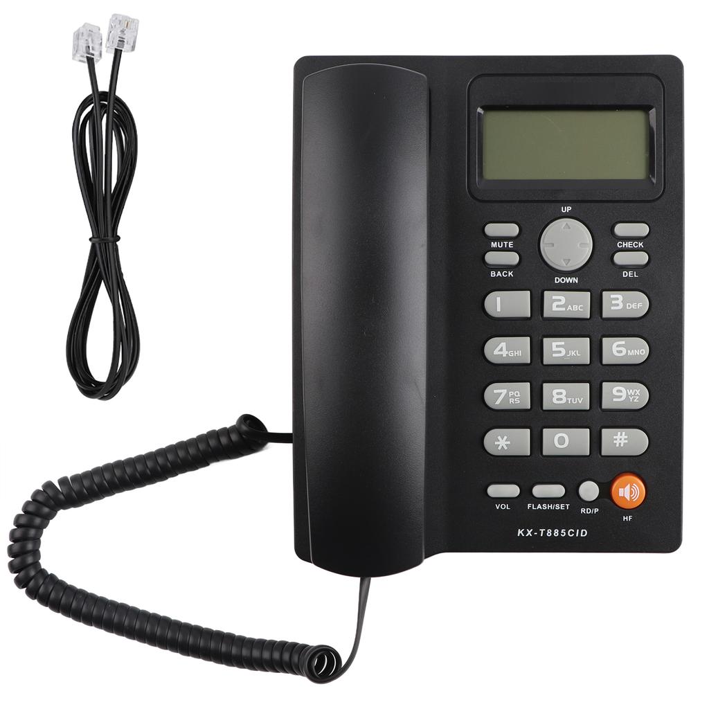Telefon s identifikací volajícího Handsfree Volání z domova Kancelář Hotel Pevná linka Angličtina (Černá)