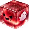 Halloween Spooky Cube Squishies Toy Transparent Glitter Maltose Stress Relief Squeeze Toy For Party Favor Kids Gift Decor