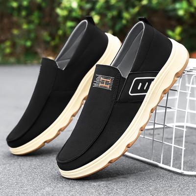 Old Beijing Cloth Shoes Men's New Summer Soft-soled Non-smelly Feet Single Shoes One Pedal Dad Shoes Fashionable Casual Driving Shoes