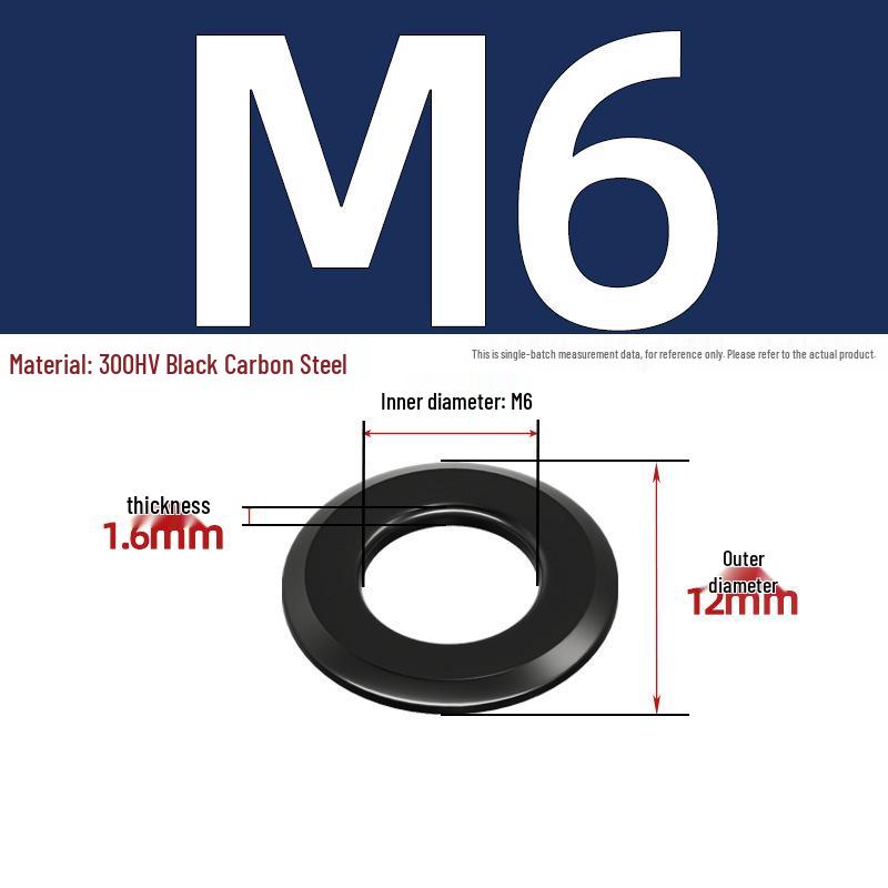 Chamfered Flat Washer 304 Stainless Steel, Blue-White Zinc, Black Zinc, GB97.2, Shim M5 M8 M16