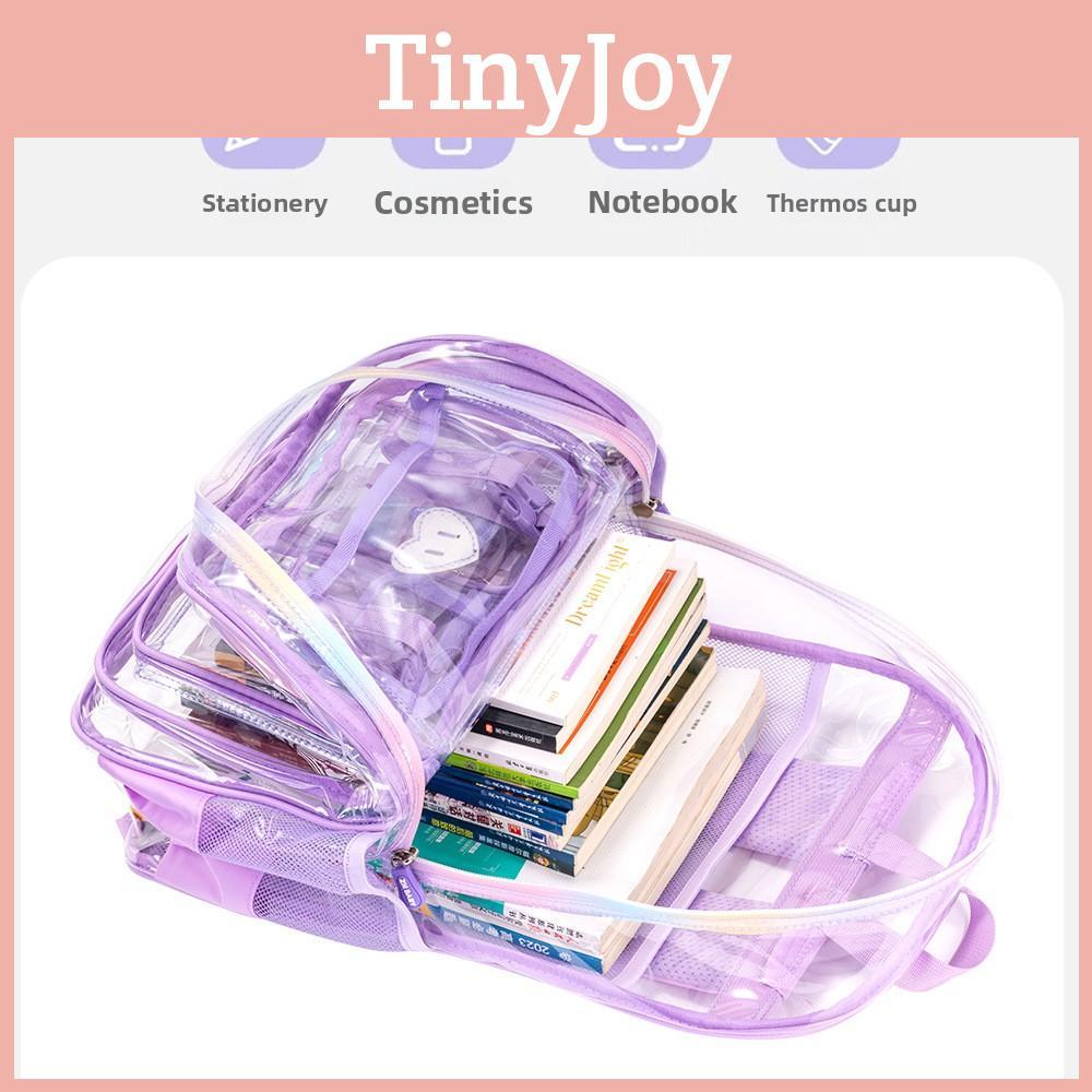 Transparent Jelly Backpack For Girls And Boys Pvc School Bag With Large Capacity For Kids And Teens