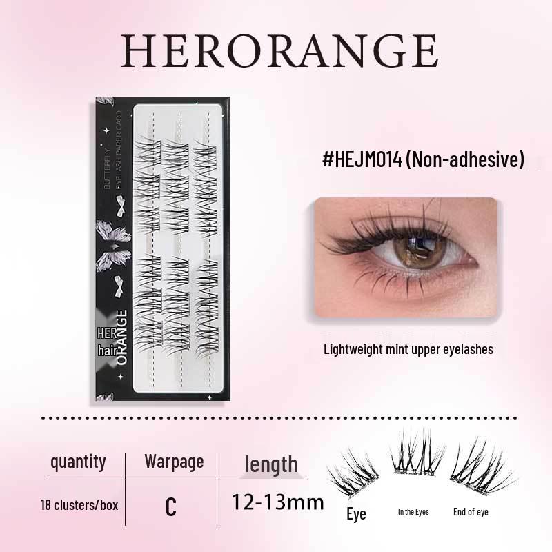 Lightweight Mint Upper Individual Lashes - Glue-Free, Remover-Free, Natural Look, Perfect for Beginners