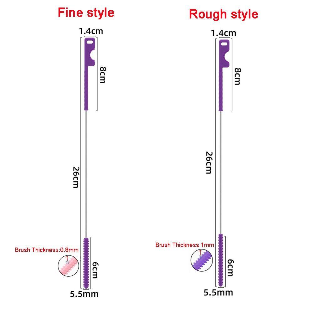 Dual-head Design Silicone Straw Brush 26cm Extended Version Bottle Brush  Feeding Bottle
