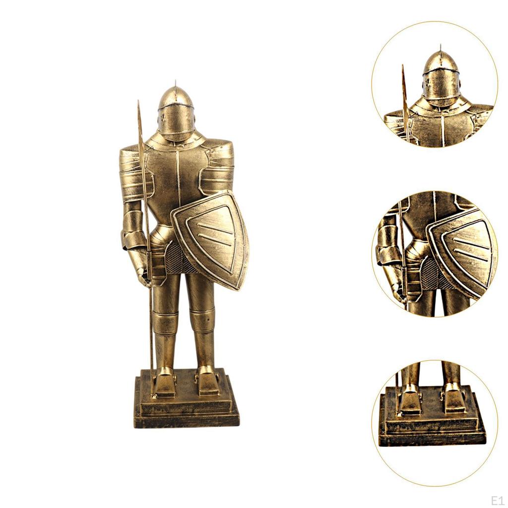 Vaktriddare Skrivbordsstaty 15,7 tum Hög för Hemmakontor Stadig Multifunktionell Samurajskulptur