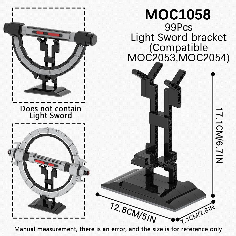 MOC Stand Movie Anime Military Action Figure Display Stands Box Blocks Compatible 75257 05007 75105 High-Speed Championed Block Bricks Toys Playsets