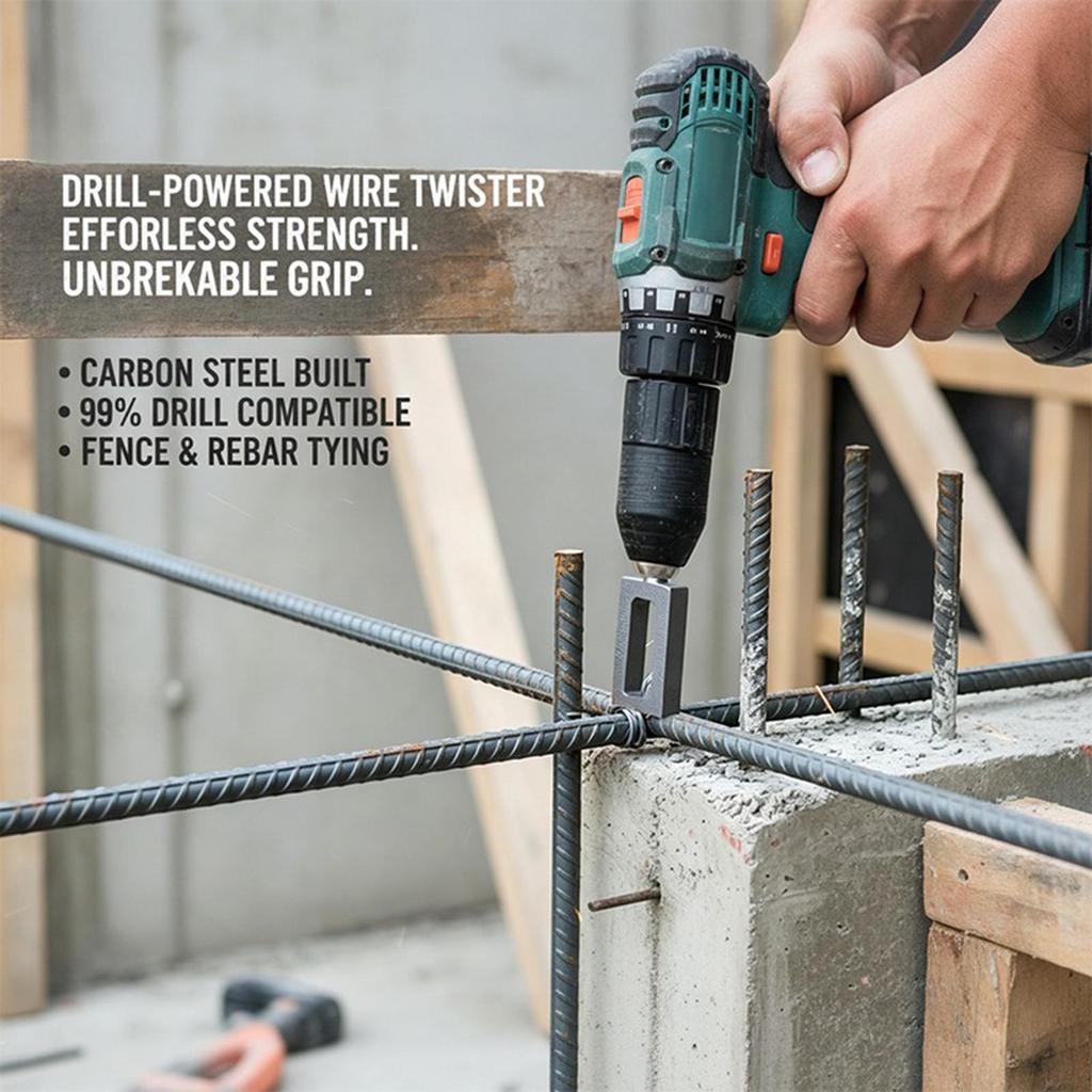 Multifunctional Hex Shank Quick Twisting Handheld Wire Twister Fence Tool for Home Garage Workshop Industrial Security Electric