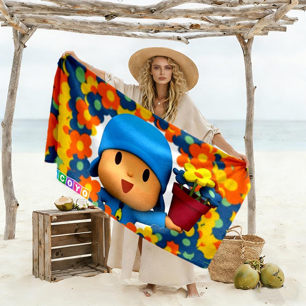 Pocoyo Beach Towel High Absorbency & Quick-Dry Comfortable Lightweight Portable for Swimming,Beach,Camping, Travel, Beach Accessories,Gym