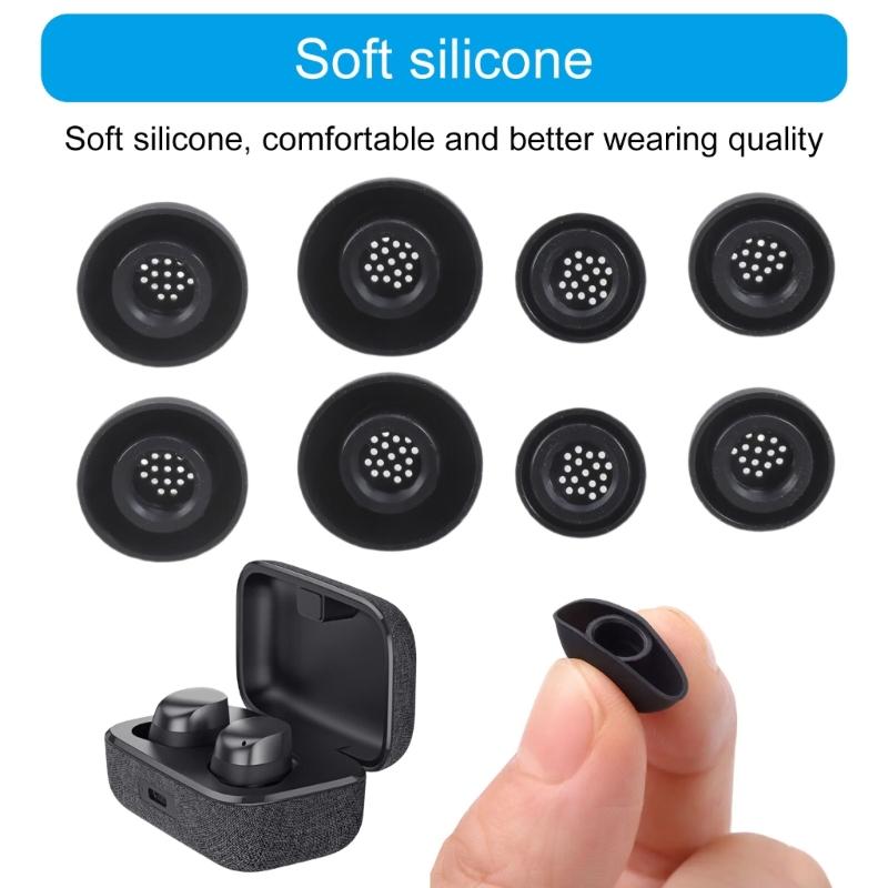Silicone Ear Tip Wireless Earbuds Case for 4 Neck-mounted Earphones Eartip Anti-Slip Avoid Falling Offs