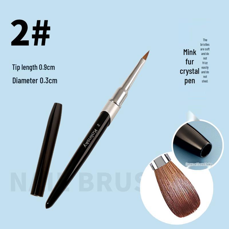 

Металлическая кисть для дизайна ногтей из волоса колонка - Кристальный дизайн