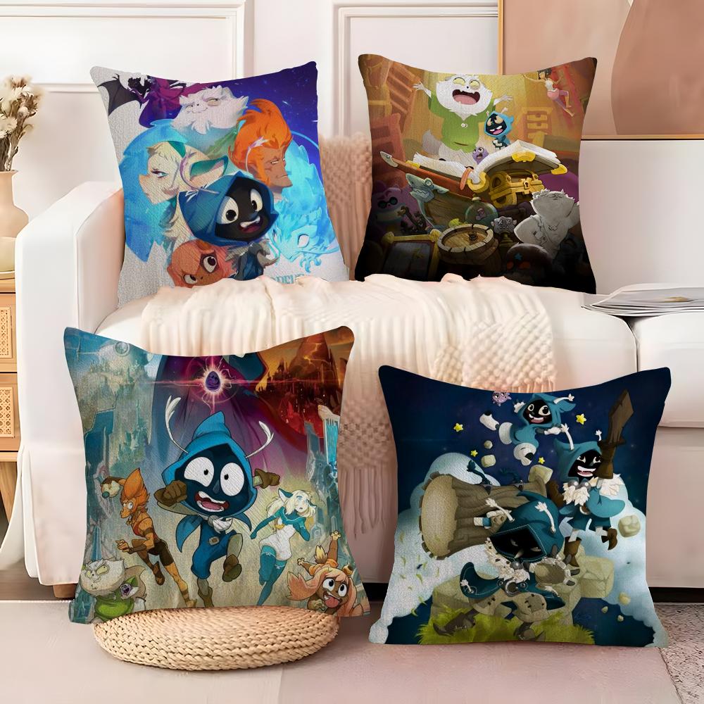 Hot Game D-DofusS Pillow Case Natural Linen Double-Sided Printing Sofa Home Decor Cushion Cover