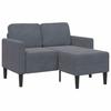 VidaXL 2-seater Sofa with L-shaped Chaise Lounge Dark Grey 125 Cm Velvet, 2-seater Bedroom Sofa, Loveseat, Two-seater Sofa 4107070