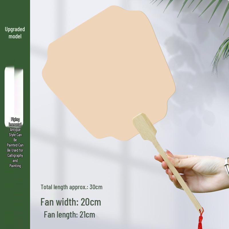 Thickened Xuan Paper Round Fan - Blank Lacquer Fan Kit for Chinese Painting & Calligraphy, Ancient Style, Double-Sided, Ideal for Children