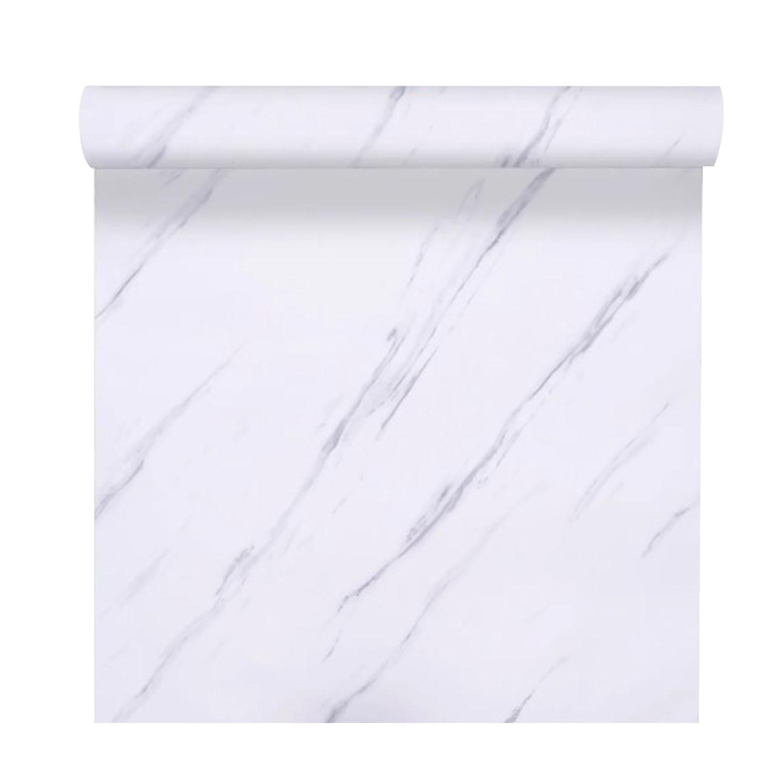 

Marble Contact Paper White Waterproof Self Adhesive Peel and Stick Marble Wallpaper for Kitchen Countertop Cabinet