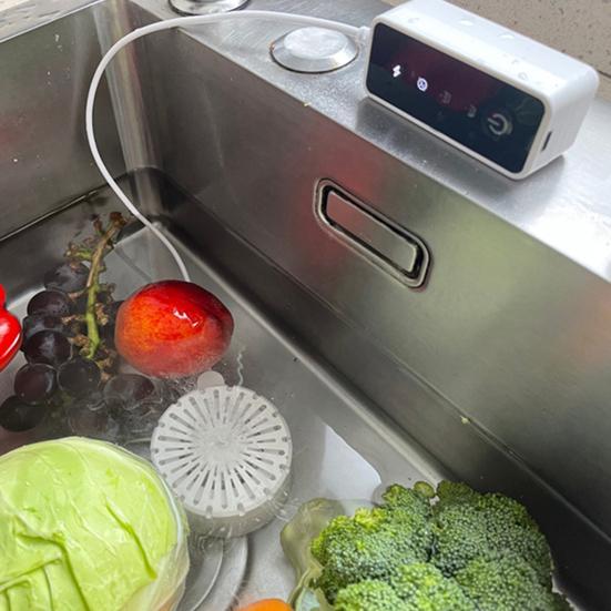 Frukt Grønnsaksvasker Ultralydrenser IPX7 Vanntett Bærbar Batteridrevet Trådløs Frukt Grønnsaksrenser Apparat