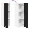 Hanging Cabinet with Storage Black Oak Effect 30 x 31 x 100 cm