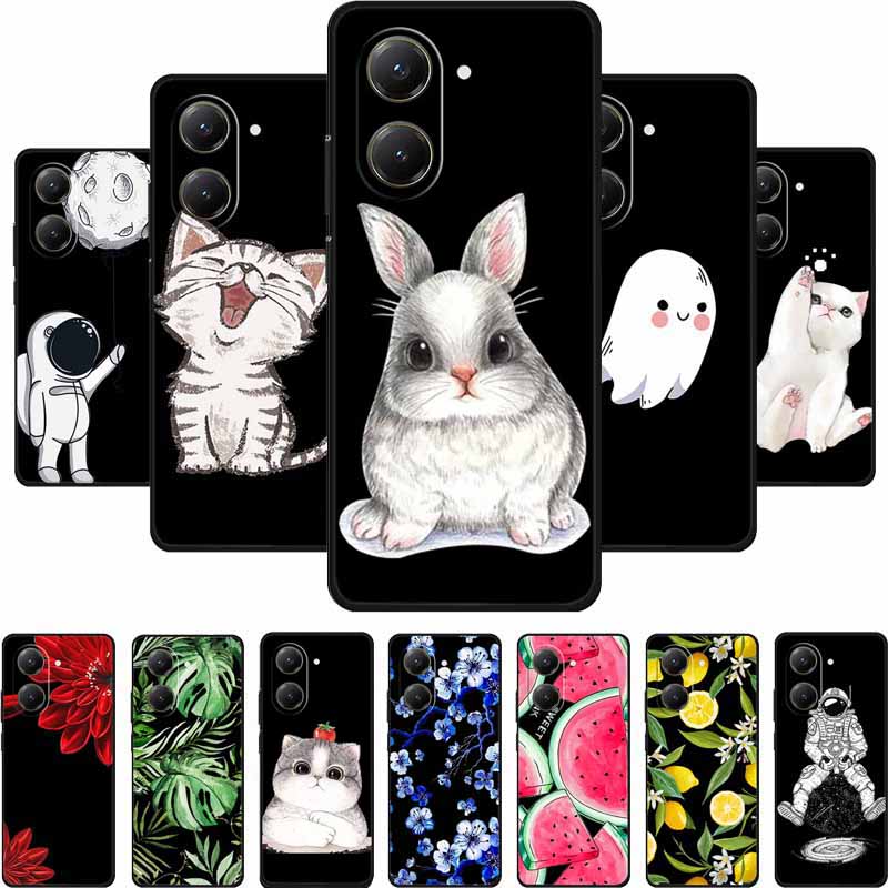 Black Silicone Case For Xiaomi Poco X7 Pro M7 4G Plus Case Cartoon Soft TPU Back Cover For Poco C71 Redmi A5 4G Phone Case C 71