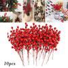 Artificial Red Berries Silk Circle 10 Pcs 12 Forks