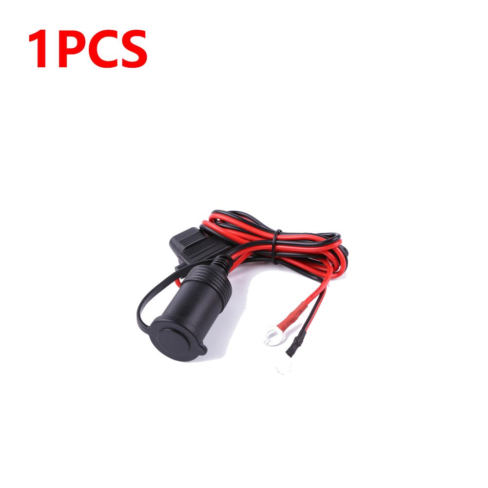 1.2m Cigarette Lighter Socket Car Marine Motorcycle ATV RV Lighter Socket Power Outlet Socket Receptacle 12V Waterproof Plug