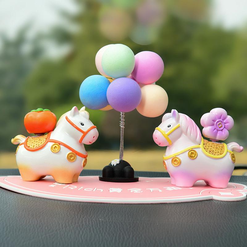Little Pony Fufu Resin Figurine - Creative Car Console Decoration