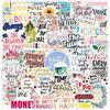 Inspirational Stickers Pack 50Pcs, Waterproof Vinyl Stickers for Water Bottle Hydro Flask Scrapbook Laptop, Reward Motivational Stickers for Students,
