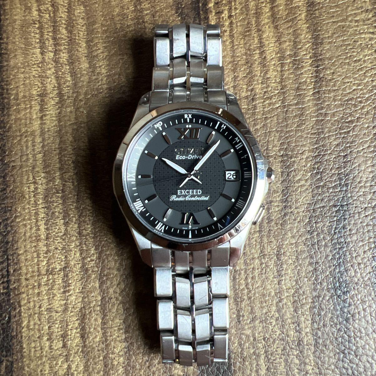 Б/У часы CITIZEN Citizen EXCEED Eco Drive Радиоуправляемые Солнечные EBG74-2402 Мужские