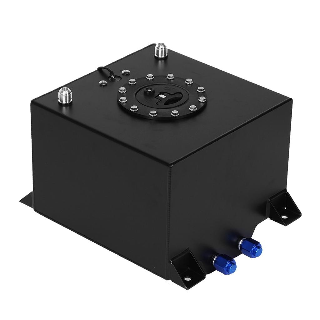 5 Gallon Universal Aluminum Fuel Cell Gas Tank Black Practical Auto Car Accessory