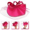 VALICLUD Women’s Elegant Cocktail Tea Party Fascinator Hat Headband in Rose Red, Lightweight Mesh Material, Wedding and Special Occasion Accessory